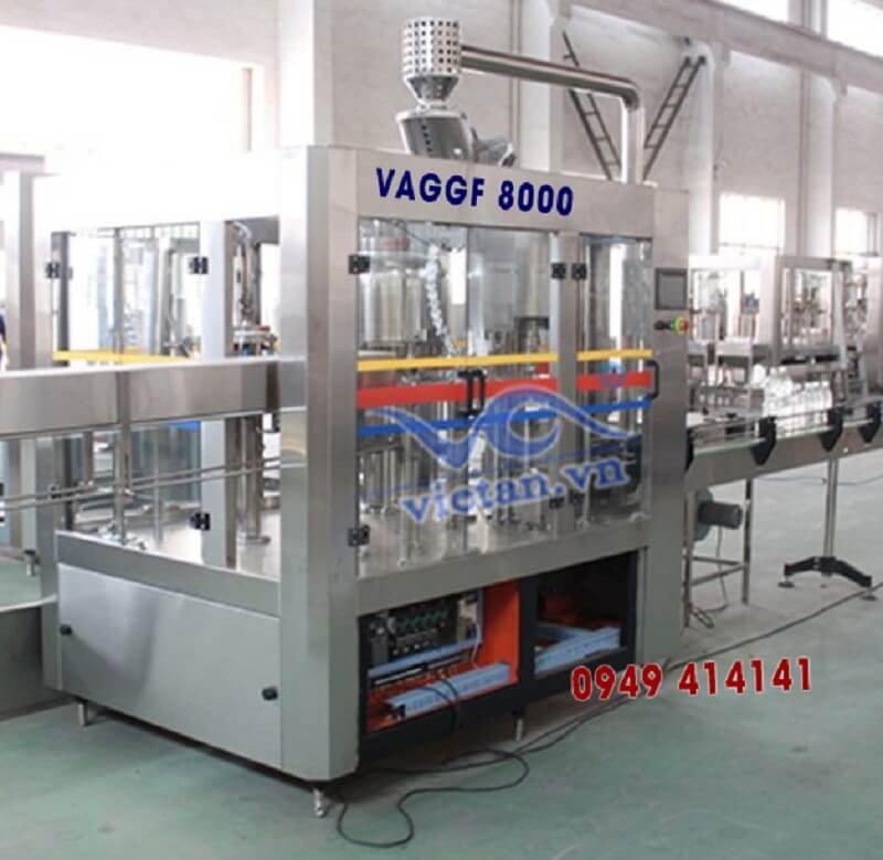 Máy chiết chai thủy tinh VAGGF8000- 3 in 1