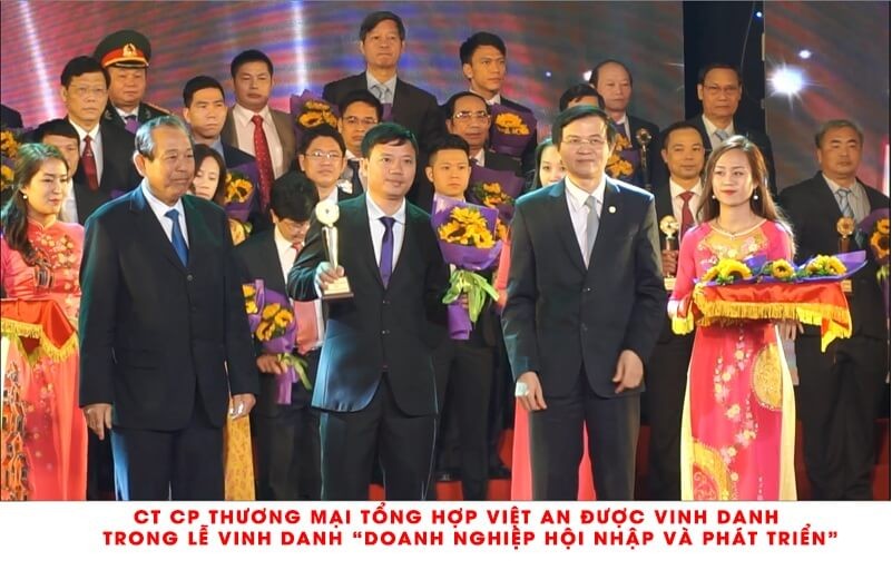 Việt An được vinh danh trong lễ vinh danh Doanh nghiệp hội nhập và phát triển