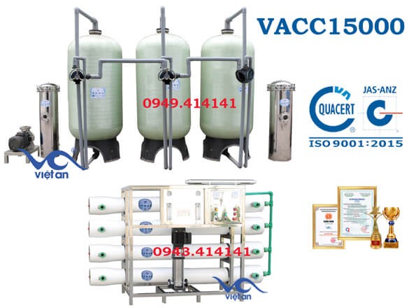 Dây chuyền lọc nước 15000l VACC15000