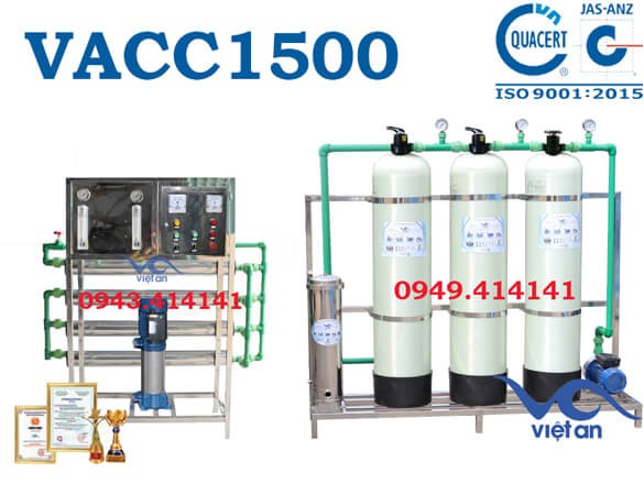 Dây chuyền lọc nước 1500l VACC1500