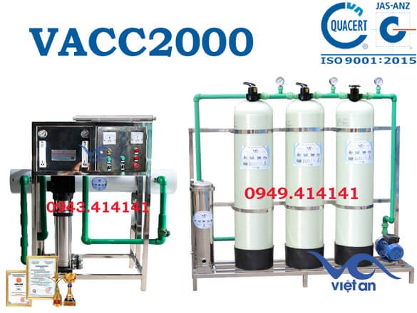 Dây chuyền lọc nước 2000l VACC2000