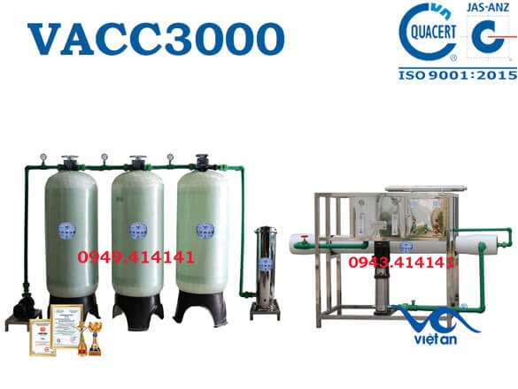 Dây chuyền lọc nước 3000l VACC3000