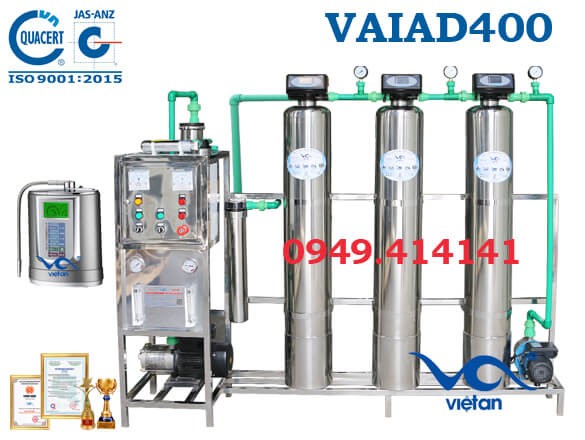 Dây chuyền lọc nước điện giải 400 l/h VAIAD400