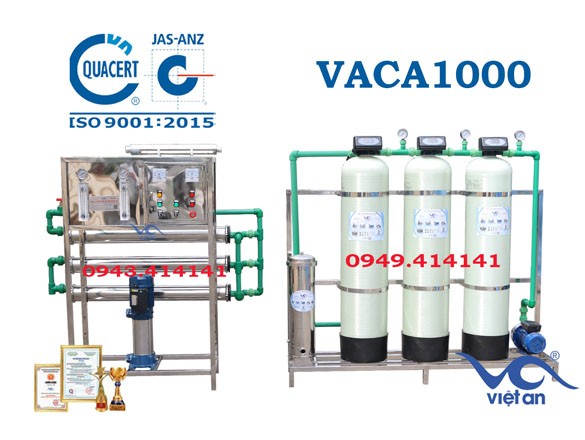 Dây chuyền lọc nước tinh khiết 1000l/h VACA1000
