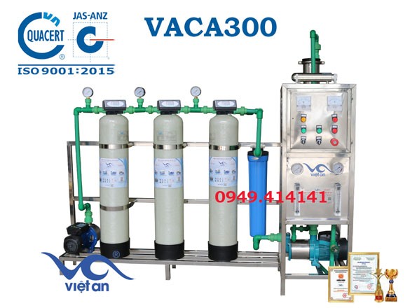 Dây chuyền lọc nước tinh khiết 300l/h VACA300