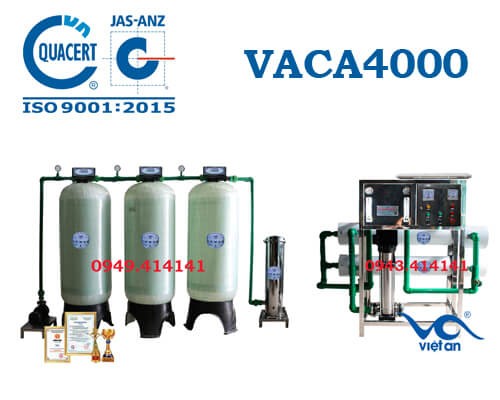 Dây chuyền lọc nước tinh khiết 4000l/h VACA4000