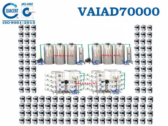 Dây chuyền lọc nước điện giải 70000 l/h VAIAD70000