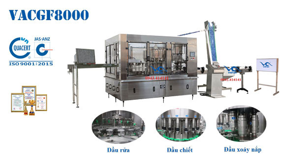máy chiết rót chai VACGF8000