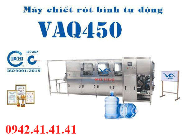 máy chiết rót bình 20l tự động VAQ450