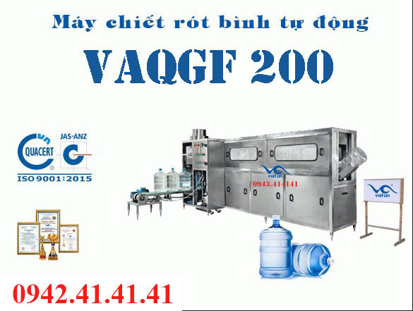 máy chiết rót bình tự động VAQGF200